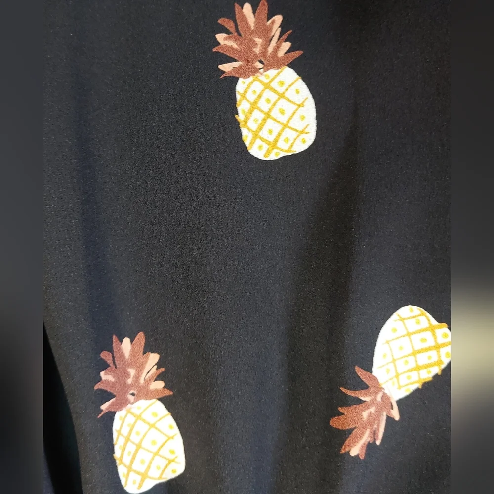 Kate Spade Pineapple Ruffle Sleeve Mini Dress, Size S